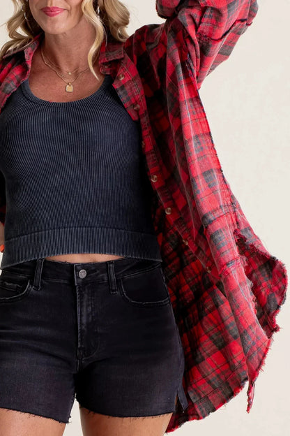 Valery | Oversized Washed Flannel